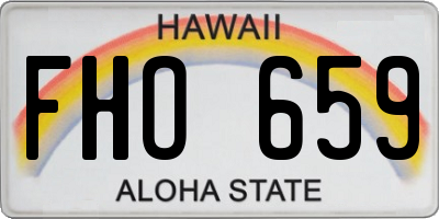 HI license plate FHO659