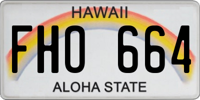 HI license plate FHO664