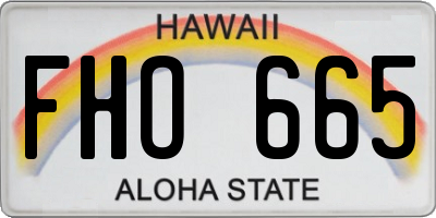 HI license plate FHO665