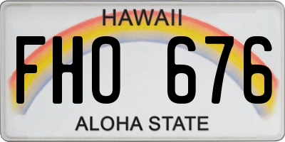 HI license plate FHO676