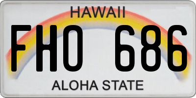 HI license plate FHO686