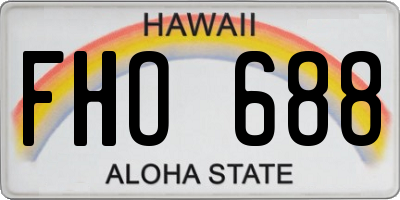 HI license plate FHO688