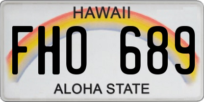 HI license plate FHO689