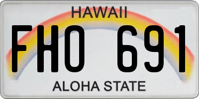 HI license plate FHO691