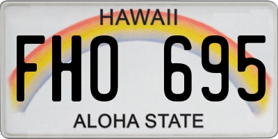 HI license plate FHO695