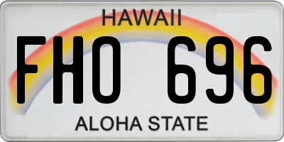 HI license plate FHO696