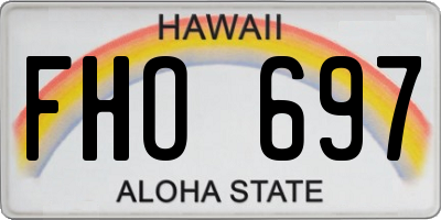 HI license plate FHO697