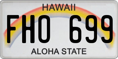 HI license plate FHO699