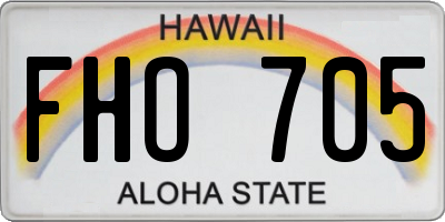 HI license plate FHO705