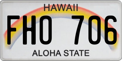 HI license plate FHO706