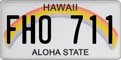 HI license plate FHO711
