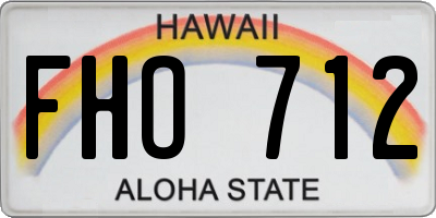 HI license plate FHO712
