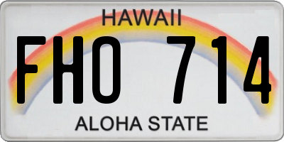 HI license plate FHO714