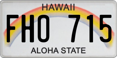 HI license plate FHO715