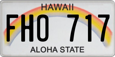 HI license plate FHO717