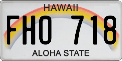 HI license plate FHO718
