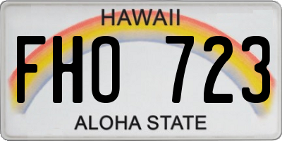 HI license plate FHO723