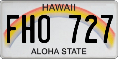 HI license plate FHO727