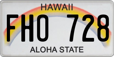 HI license plate FHO728