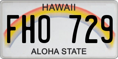 HI license plate FHO729