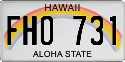 HI license plate FHO731