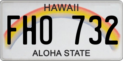 HI license plate FHO732