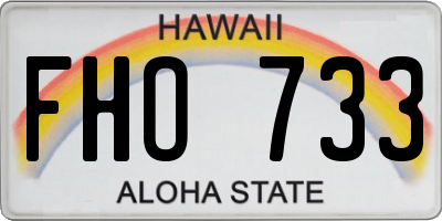 HI license plate FHO733