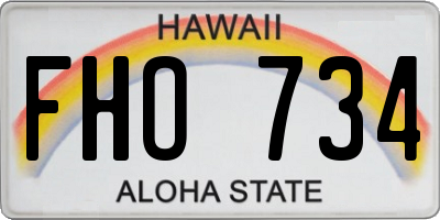 HI license plate FHO734