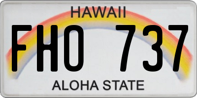 HI license plate FHO737