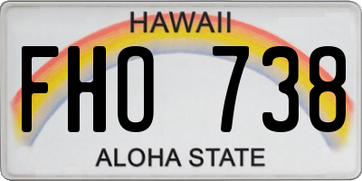 HI license plate FHO738