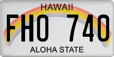 HI license plate FHO740