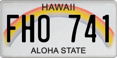 HI license plate FHO741