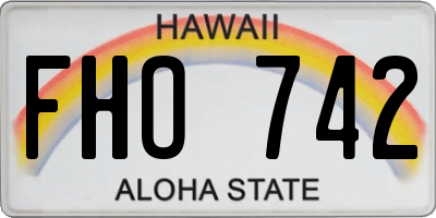 HI license plate FHO742