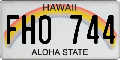 HI license plate FHO744