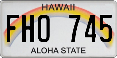 HI license plate FHO745