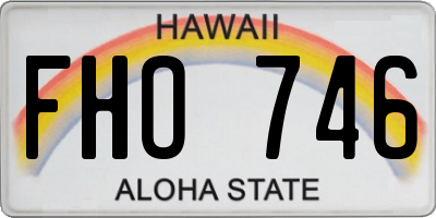 HI license plate FHO746