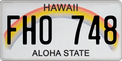 HI license plate FHO748