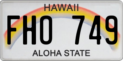 HI license plate FHO749