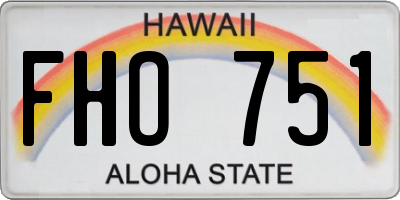 HI license plate FHO751