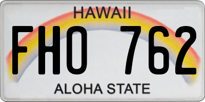 HI license plate FHO762