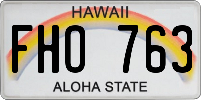 HI license plate FHO763
