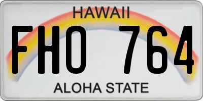 HI license plate FHO764