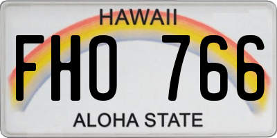 HI license plate FHO766
