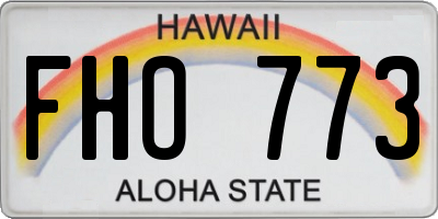 HI license plate FHO773
