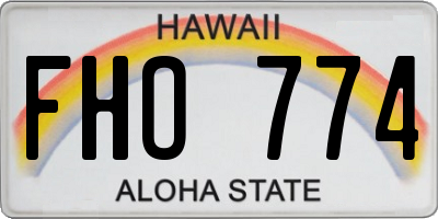 HI license plate FHO774