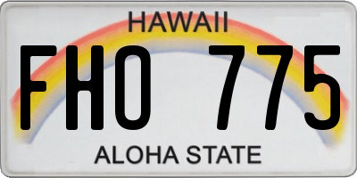 HI license plate FHO775