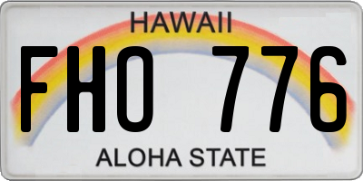 HI license plate FHO776