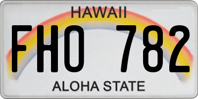 HI license plate FHO782