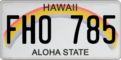 HI license plate FHO785