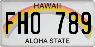 HI license plate FHO789